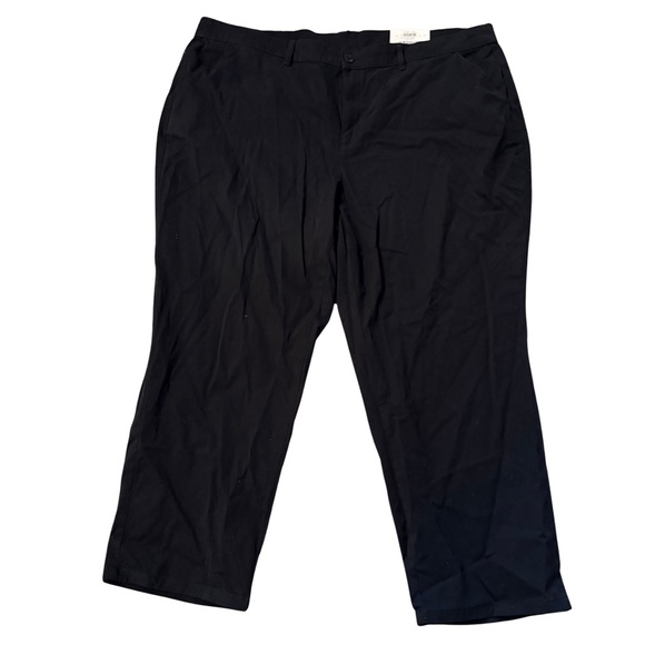 Style & Co Women’s Mid Rise Comfort Straight Black Ankle Plus sized Pants, 24W - Picture 1 of 7